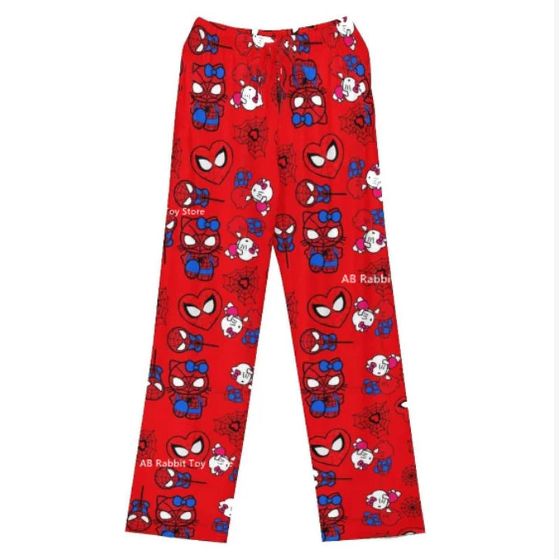 Hello Kitty Women'S Pajama Pants Spring/Summer Thin Home Pants Printed Casual Loose Couple Pants Kid Cartoon Sleep Pants