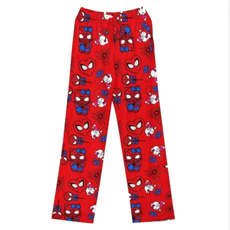 Hello Kitty Women'S Pajama Pants Spring/Summer Thin Home Pants Printed Casual Loose Couple Pants Kid Cartoon Sleep Pants